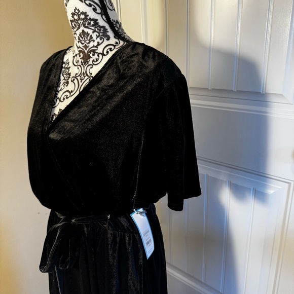 Draper James Flutter Sleeve Tie Waist Velvet Dress NWT - Picture 9 of 10